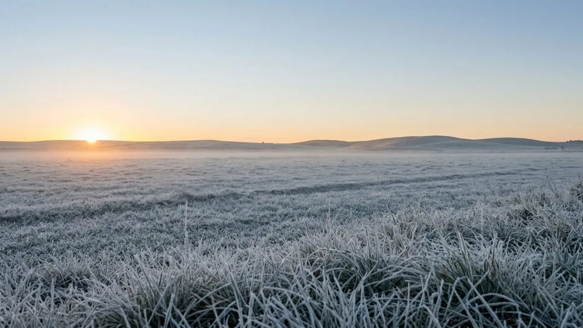 Massa de ar frio avança: Oeste de SC terá manhãs de 6°C e risco de geada até segunda-feira; saiba o que esperar