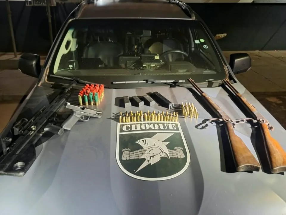 Arsenal de R$ 30 mil com pistola e espingardas é apreendido em assentamento