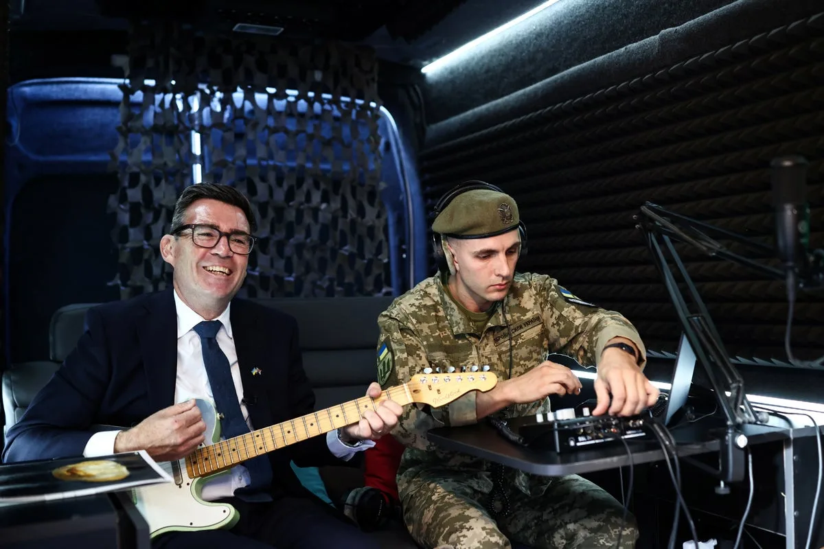 Watch: Andy Burnham plays The Smiths song with Ukrainian soldiers