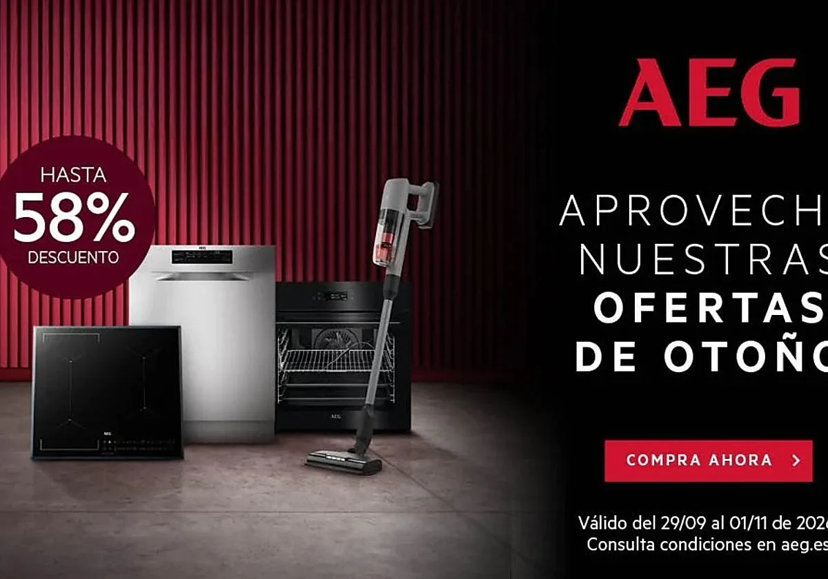 AEG arranca octubre con descuentos de hasta el 58% en electrodomésticos y un 10% extra con este cupón