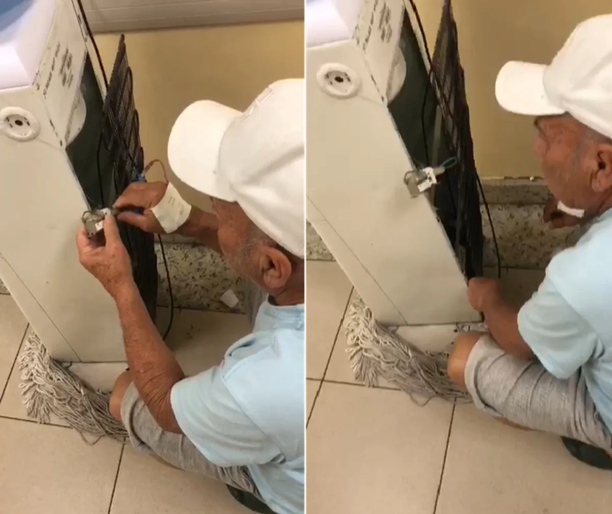VÍDEO: paciente conserta bebedouro com acesso no pulso em hospital de Nova Friburgo; acompanhante critica: 'É um açougue'