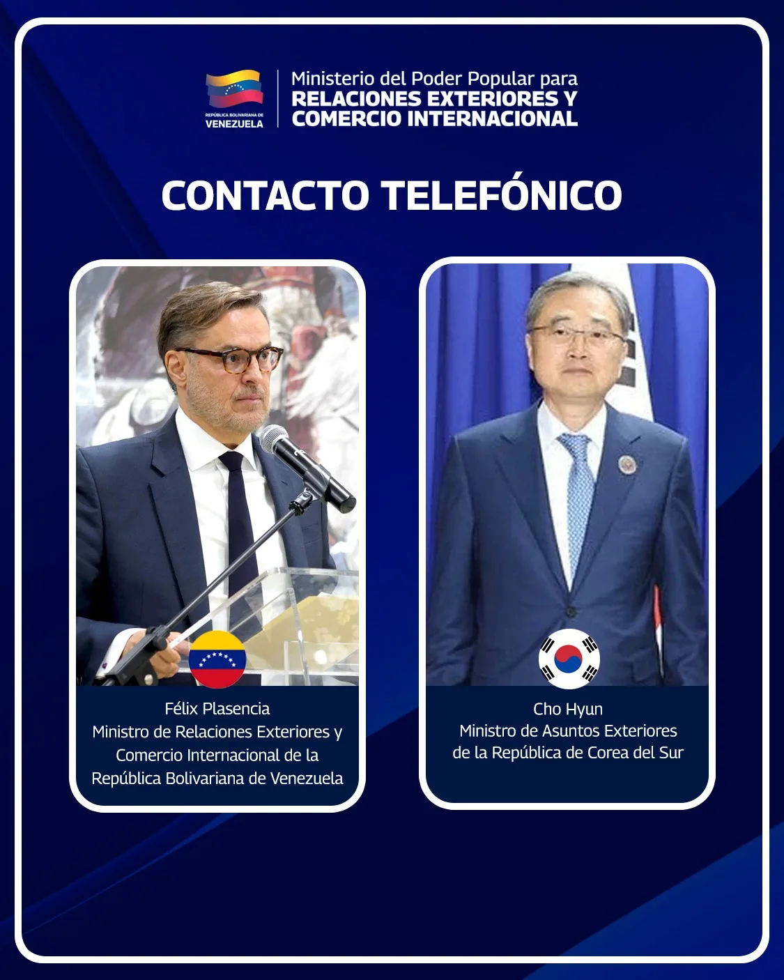 Caracas y Seúl reafirman voluntad de avanzar en agenda de beneficios