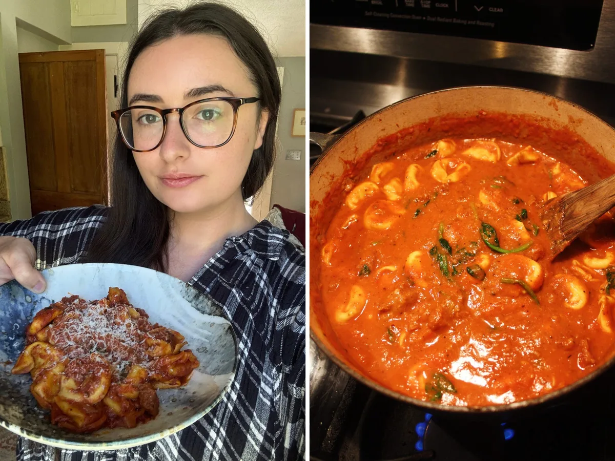 I made the easy sausage and tortellini soup I've been seeing online. It's perfect for busy weeknights.