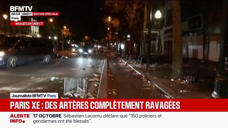 Au lendemain d'une journée de manifestation, les images des dégâts dans les rues du Xe arrondissement de Paris