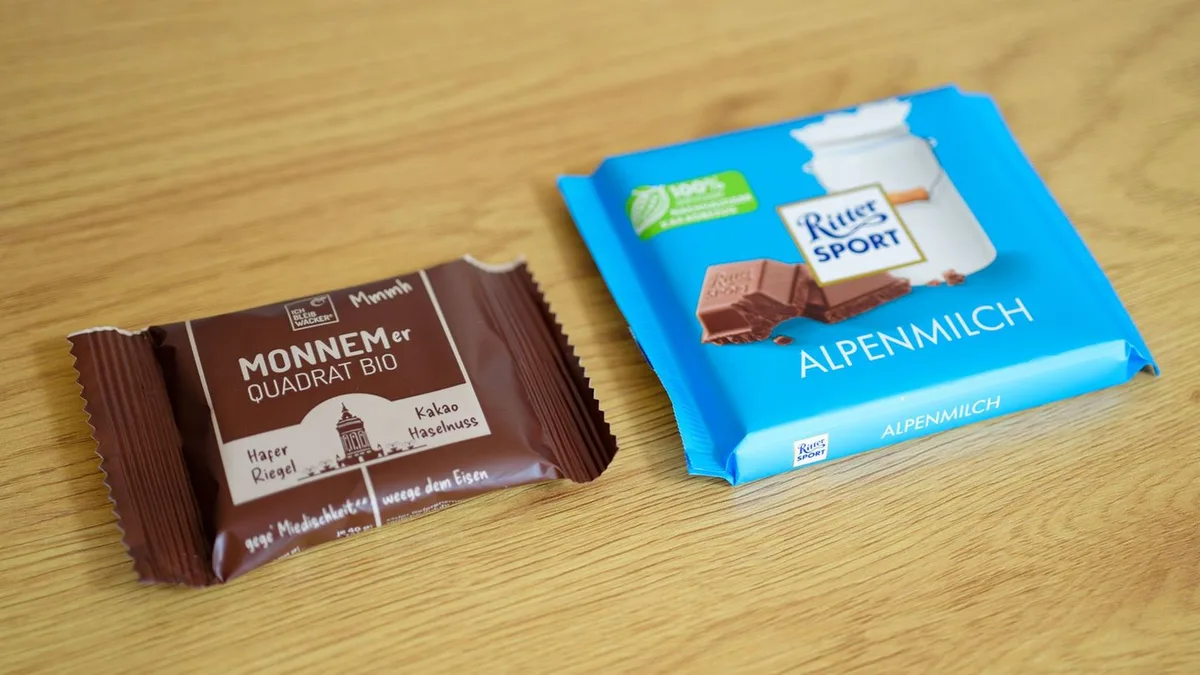 Schokolade vs. Haferriegel: Darum kämpft Ritter Sport gegen diesen Quadrat-Haferriegel