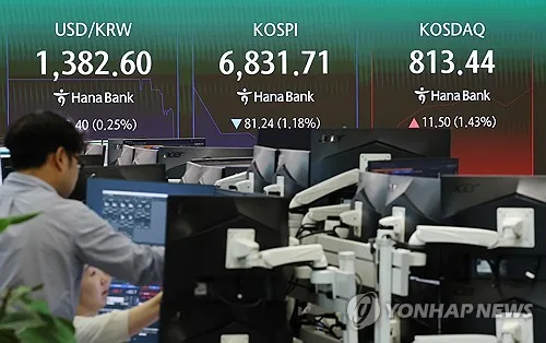 주주환원 기대 못미쳤나? 삼전 급락에 코스피 1%대↓(종합)