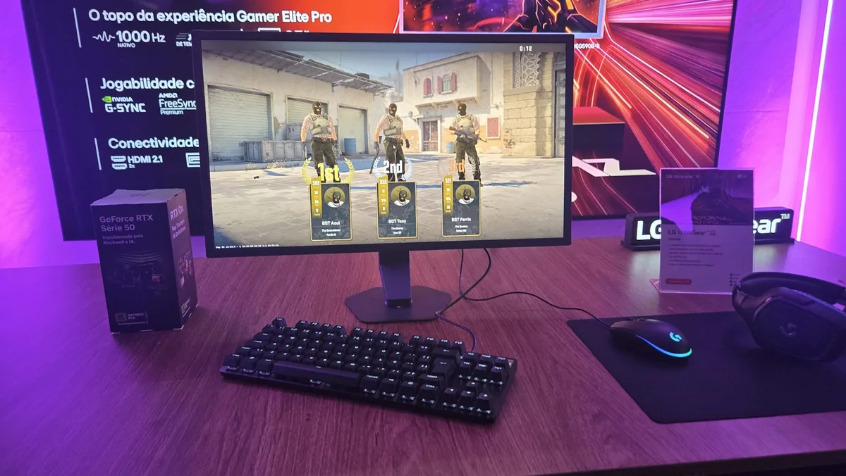 LG lança monitor gamer com taxa de atualização de 1.000 Hz