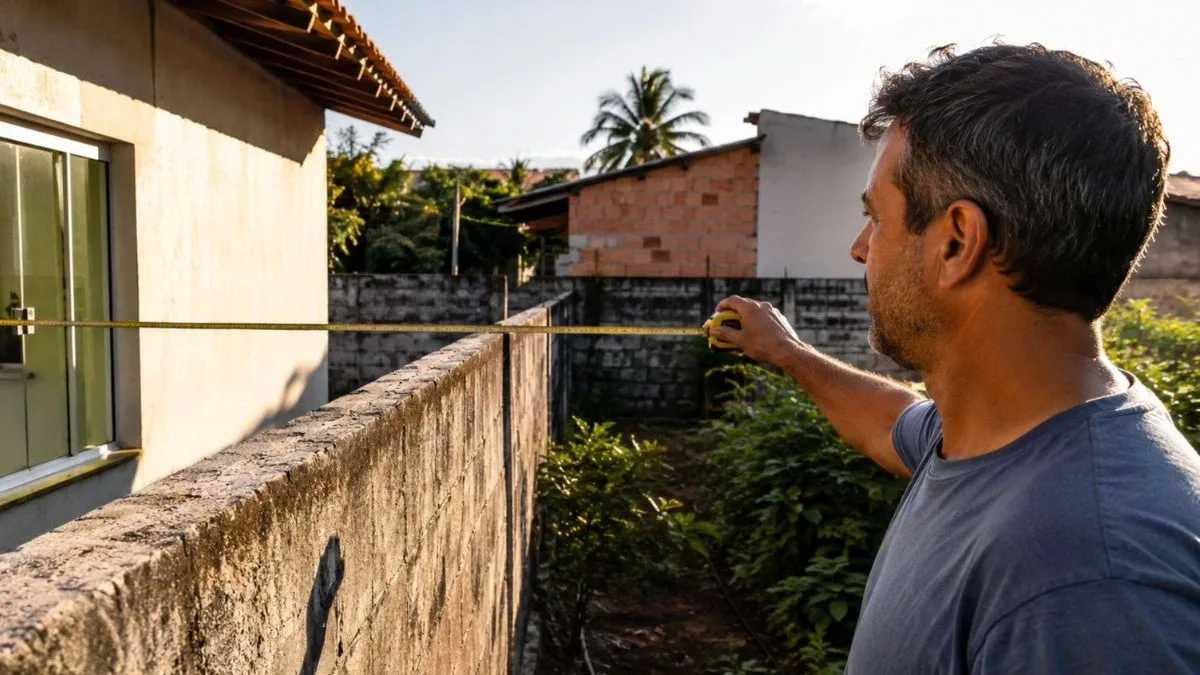 Segundo andar dá vista para o quintal do vizinho com janelas voltadas para o terreno ao lado, mas posição das aberturas pode mudar o que a lei permite