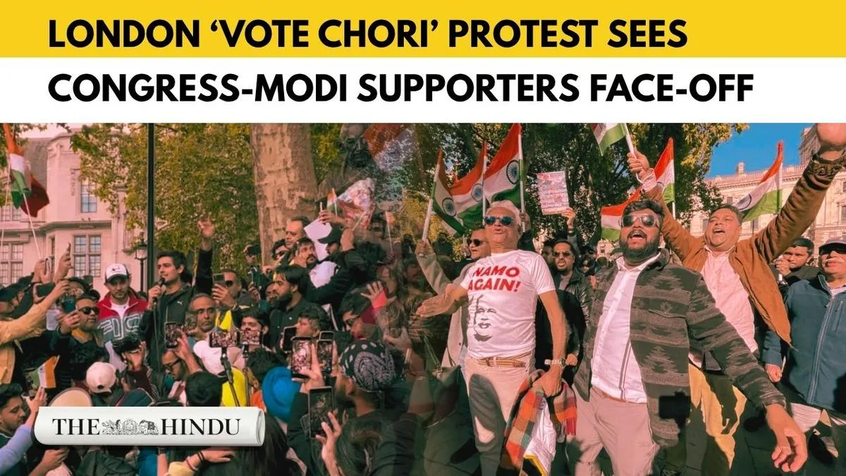 ‘Stop Vote Chori’ Protest in London Draws Pro-Modi Counter-Protest