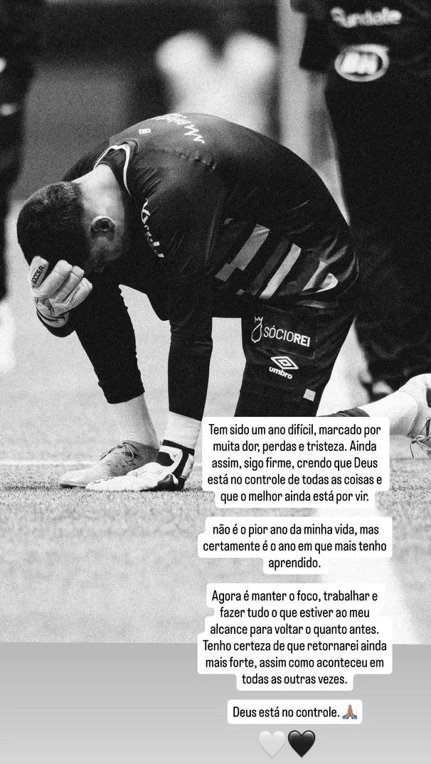Brazão desabafa sobre problema que pode encerrar sua temporada pelo Santos: "Ano difícil"