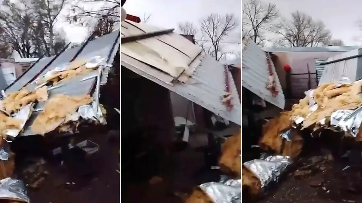 Impresionante temporal de granizo y viento en Santa Fe: hubo voladura de techos por las potentes ráfagas