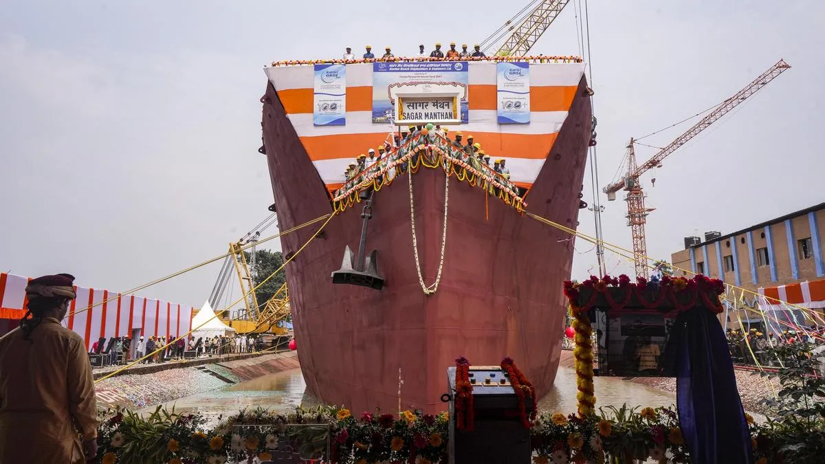 Kolkata-based GRSE launches indigenous ocean research vessel 'Sagar Manthan'