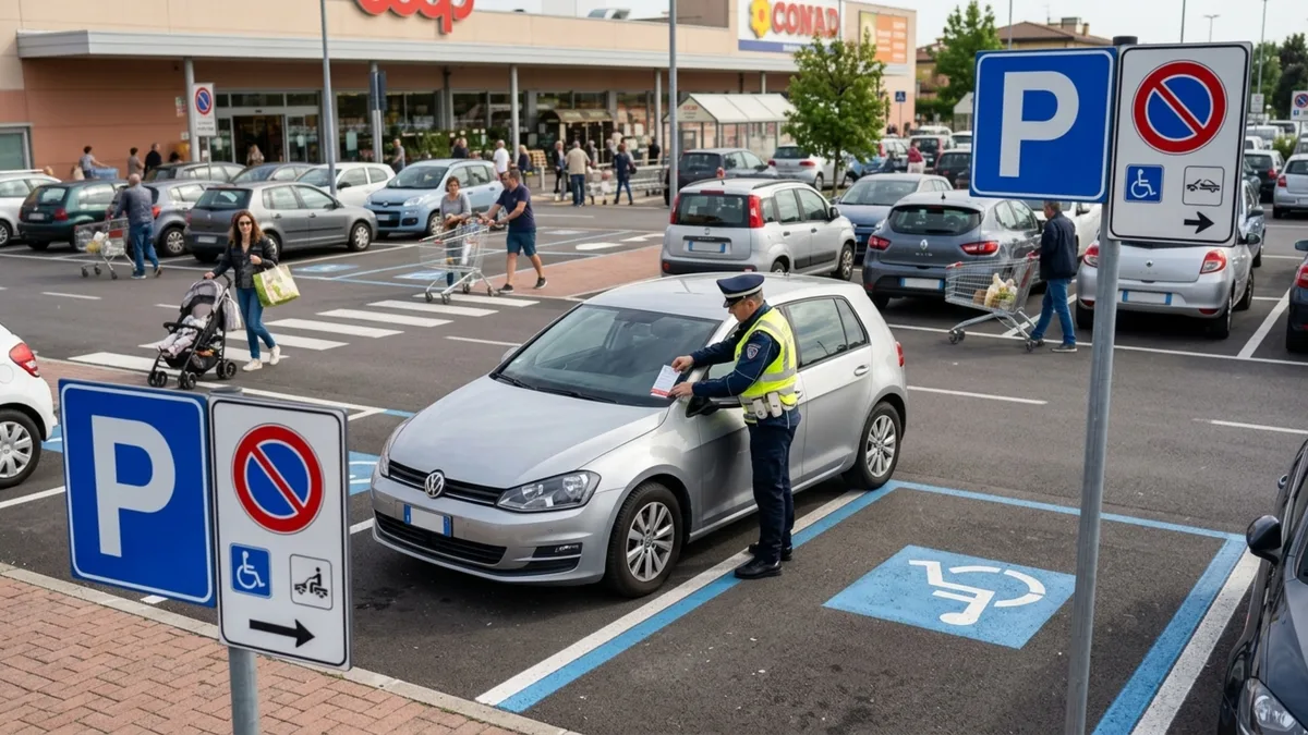 Na Itália você pode tomar uma multa no estacionamento do supermercado equivalente a R$ 5.500 e perder 6 pontos na carteira