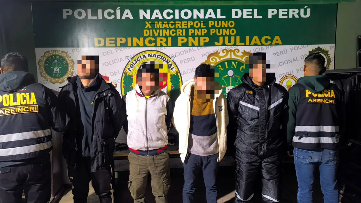 Policía rescató a 10 mujeres y detuvo a cuatro presuntos integrantes de “Los Reyes del Bunker” en operativo realizado en Puno