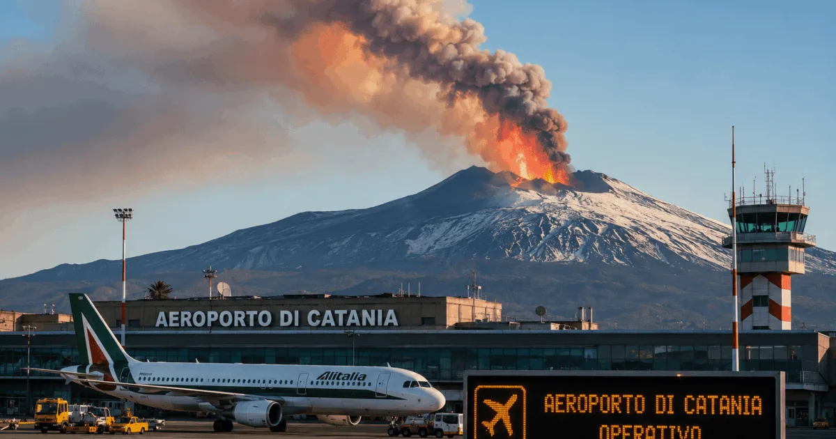 “Aeroporto de Catânia reabre após erupção do vulcão Etna”