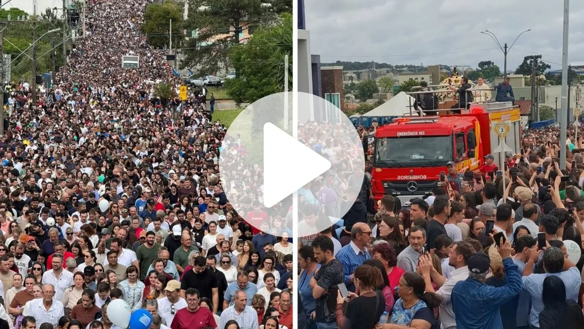 VÍDEO: Maior romaria de SC reúne mais de 70 mil fiéis em celebração de Nossa Senhora Aparecida