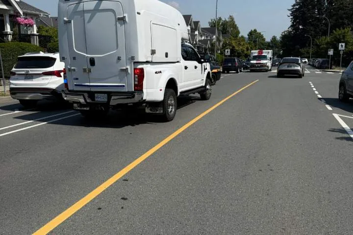 Child dies after being hit by car at Abbotsford townhouse complex