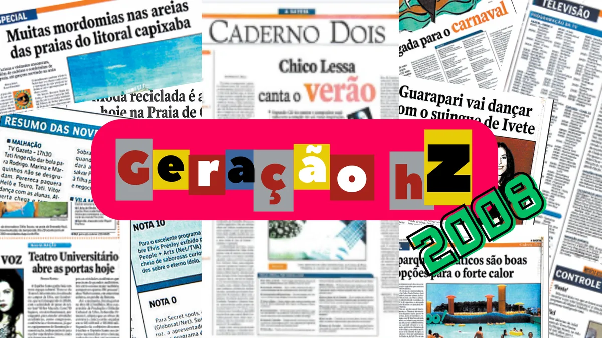 Geração HZ: estagiário Gen Z finaliza a série com o Caderno 2 de 2008, com Charlie Brown Jr, Horóscopo e BBB 8