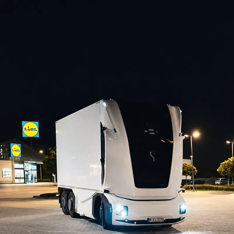 Actualité : Lidl effectue ses livraisons en magasin avec un camion électrique 100 % autonome, sans employé humain