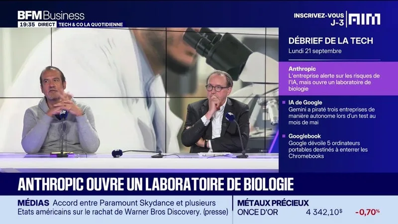 Anthropic ouvre un laboratoire de biologie - 21/09