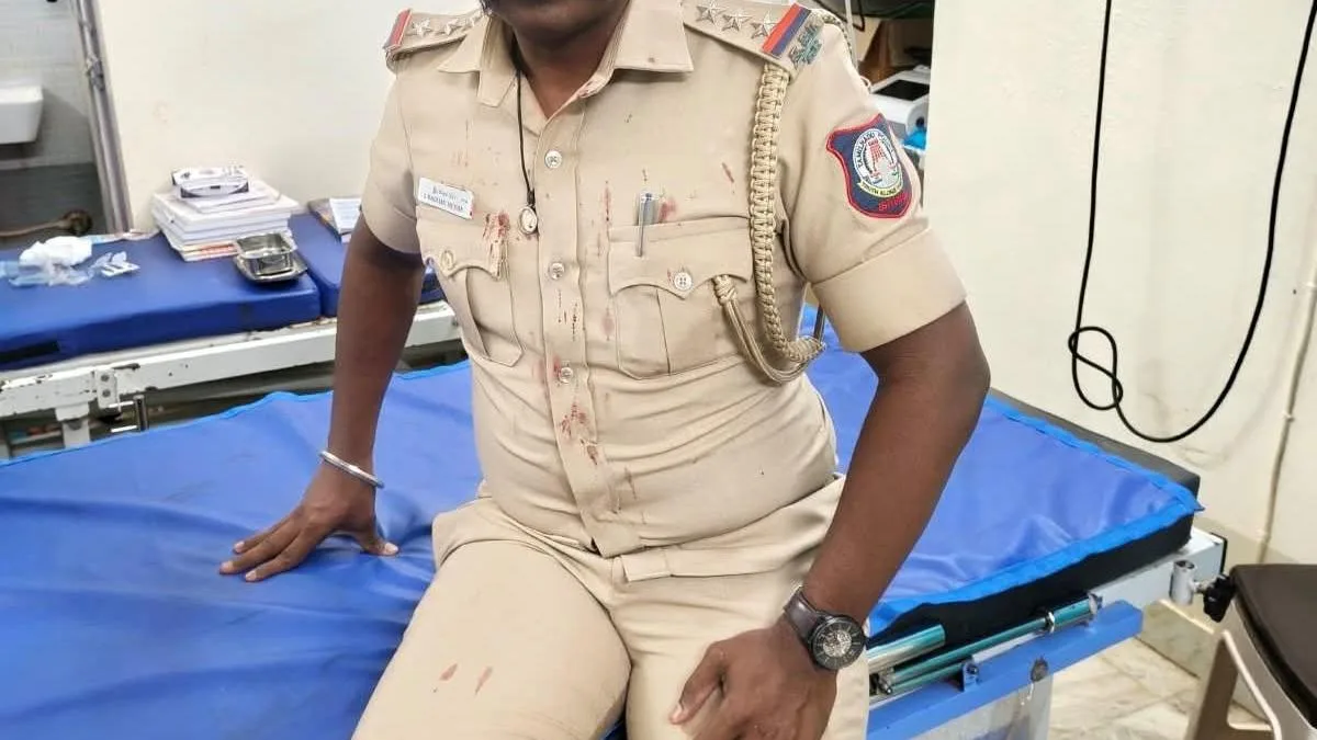 Inspector of Police attacked with knife in Sivaganga district; suspect beaten by public