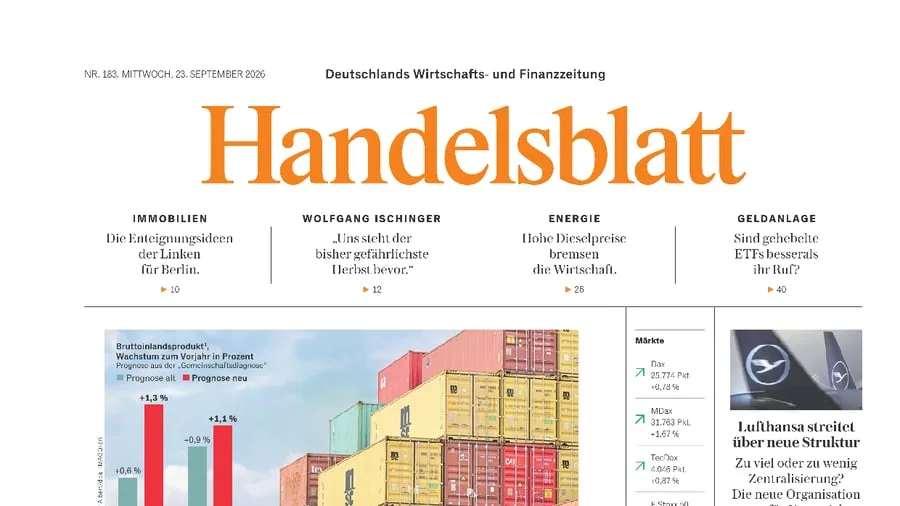 PDF: Handelsblatt vom 23. September 2026