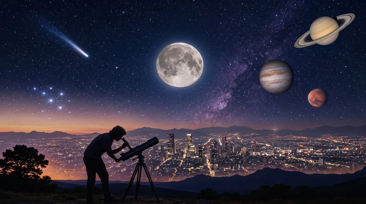 Así puedes observar la Luna, Saturno y las estrellas gratis: el plan nocturno que pocos conocen en la CDMX