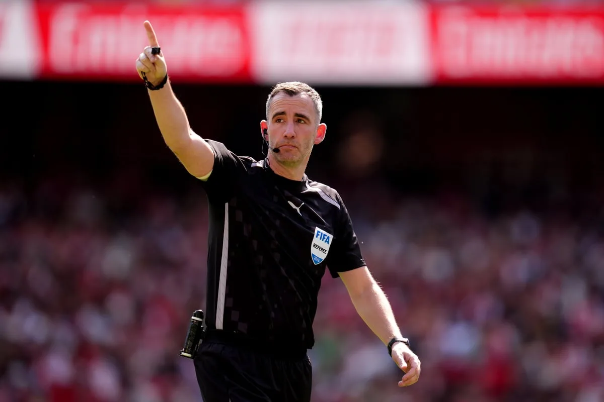Who is the referee for Liverpool vs Man City?