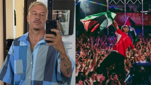 Macklemore é afastado da turnê de Ed Sheeran após ato pró-Palestina em show; rapper se pronuncia e expõe bastidores BUDAPEST, HUNGARY - AUGUST 14: Macklemore performs at Sziget Festival 2023 on August 14, 2023 in Budapest, Hungary. (Photo by Joseph Okpako/WireImage)