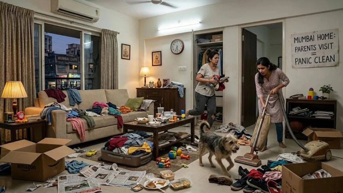 Why adults panic-clean before parents visit, according to psychology
