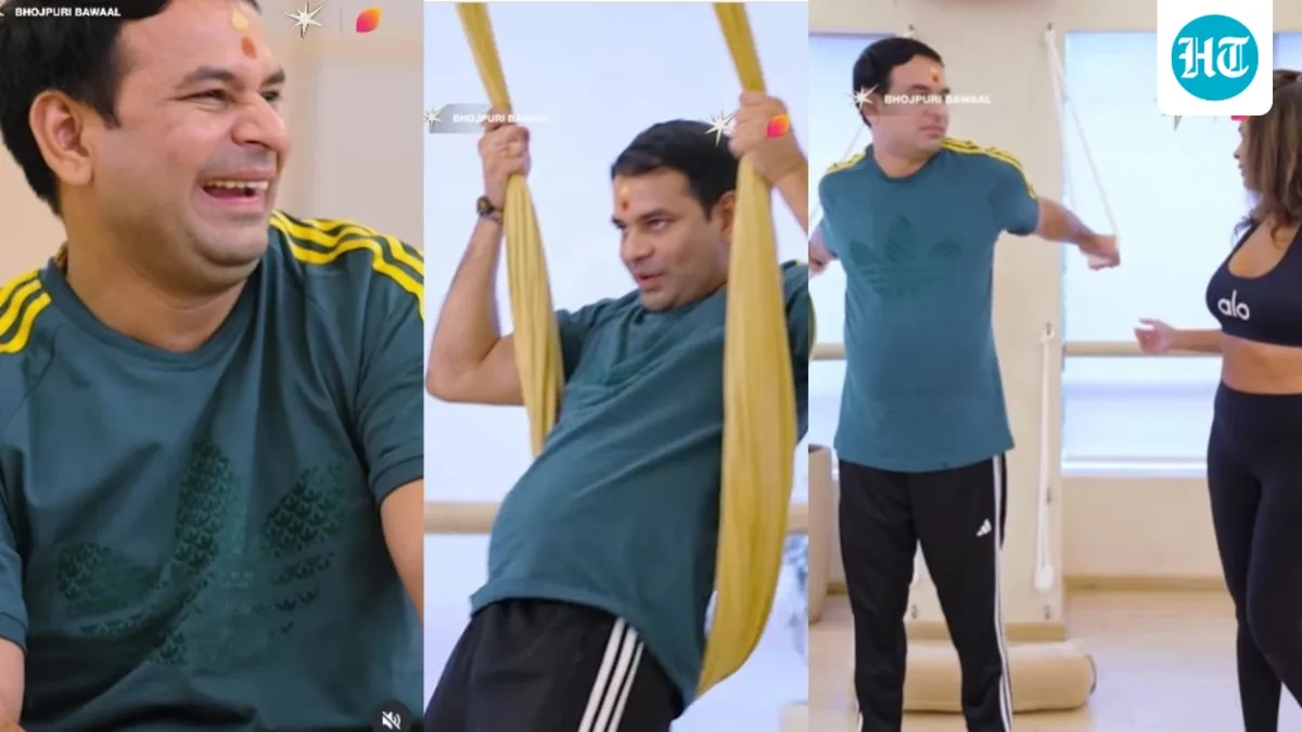 Tej Pratap Yadav’s workout with Mallika Sherawat in ‘Bhojpuri Bawaal’ goes viral