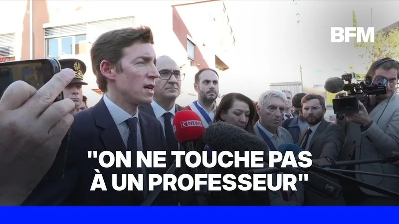 "On ne touche pas à un professeur", martèle Édouard Geffray après des tirs dans un collège à Aubagne