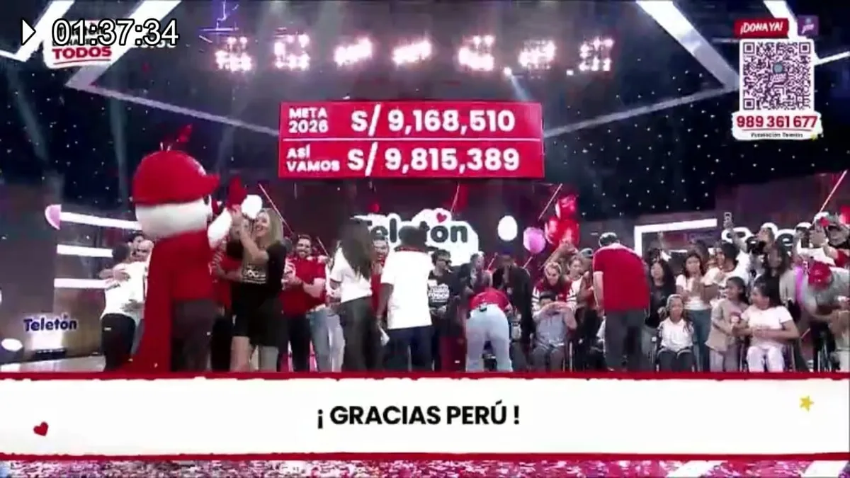 Teletón 2026: la campaña superó la cifra prevista para la jornada y reunió S/9.815.389