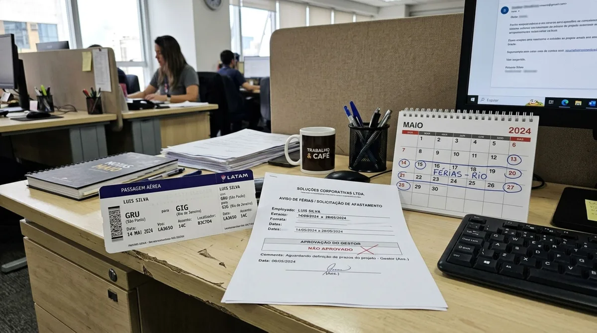 Trabalhador compra passagem acreditando que poderia escolher sozinho o mês das férias, CLT explica quem define quando o descanso será concedido