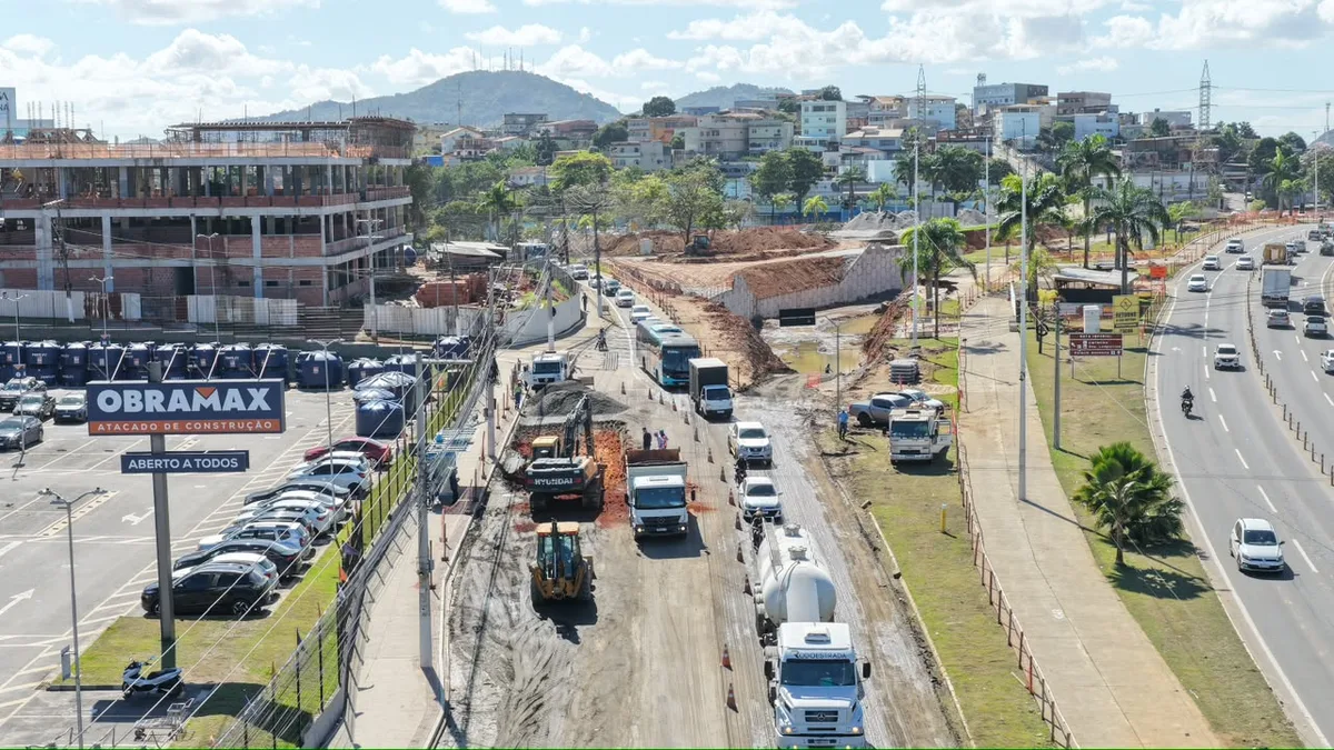 Trecho de avenida em Cariacica é interditado para obras de viaduto e mergulhão