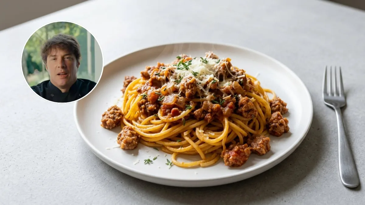 Jordi Cruz, chef: “Los fideos más ricos no llevan carne picada sino 4 l de agua, 250 g de cebolla y 800 g de tomate”