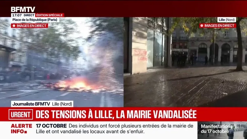 Mobilisation du 17 octobre: la tension ne retombe pas à Lille