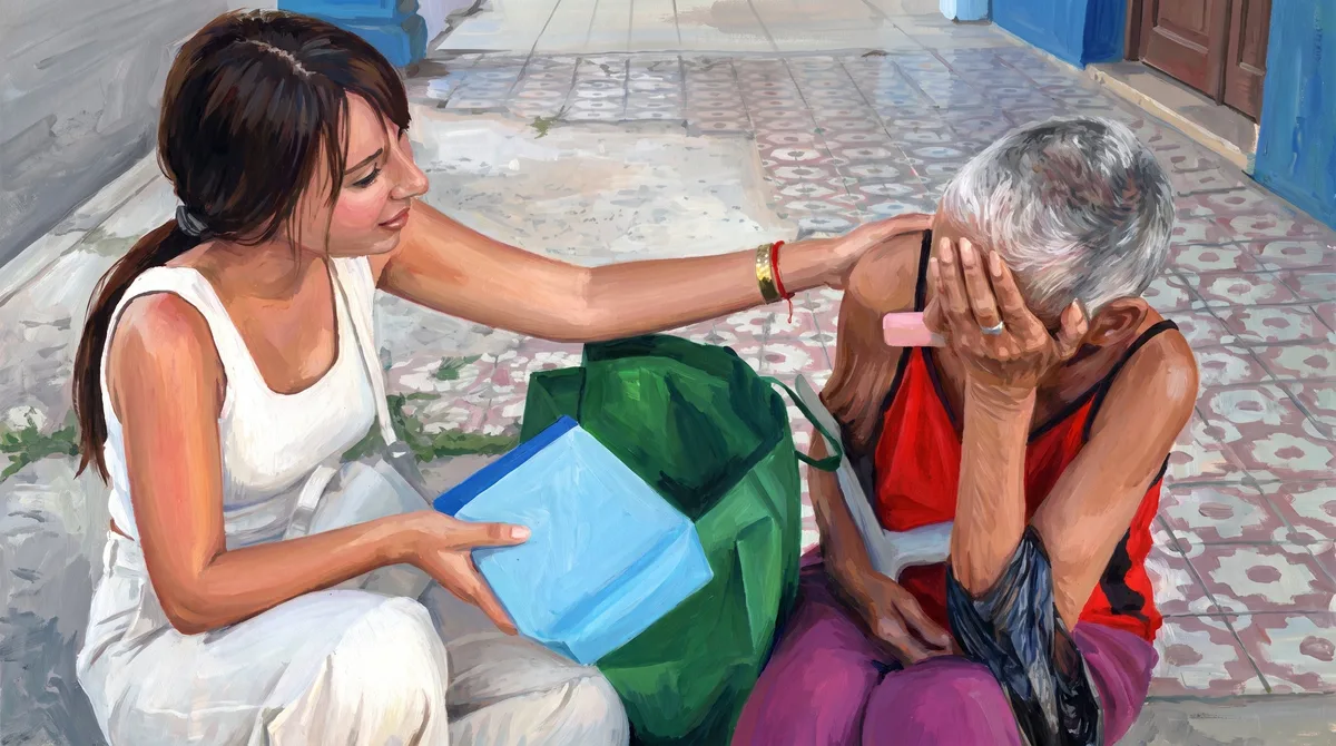 “Cuánto tiempo hace que yo no tomo leche”: el llanto de una anciana cubana al recibir ayuda y solo haber desayuno agua con azúcar