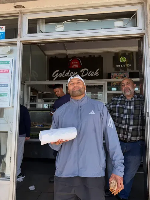 Former All Blacks player Lima Sopoaga gets a taste of Cape Town with a masala steak gatsby