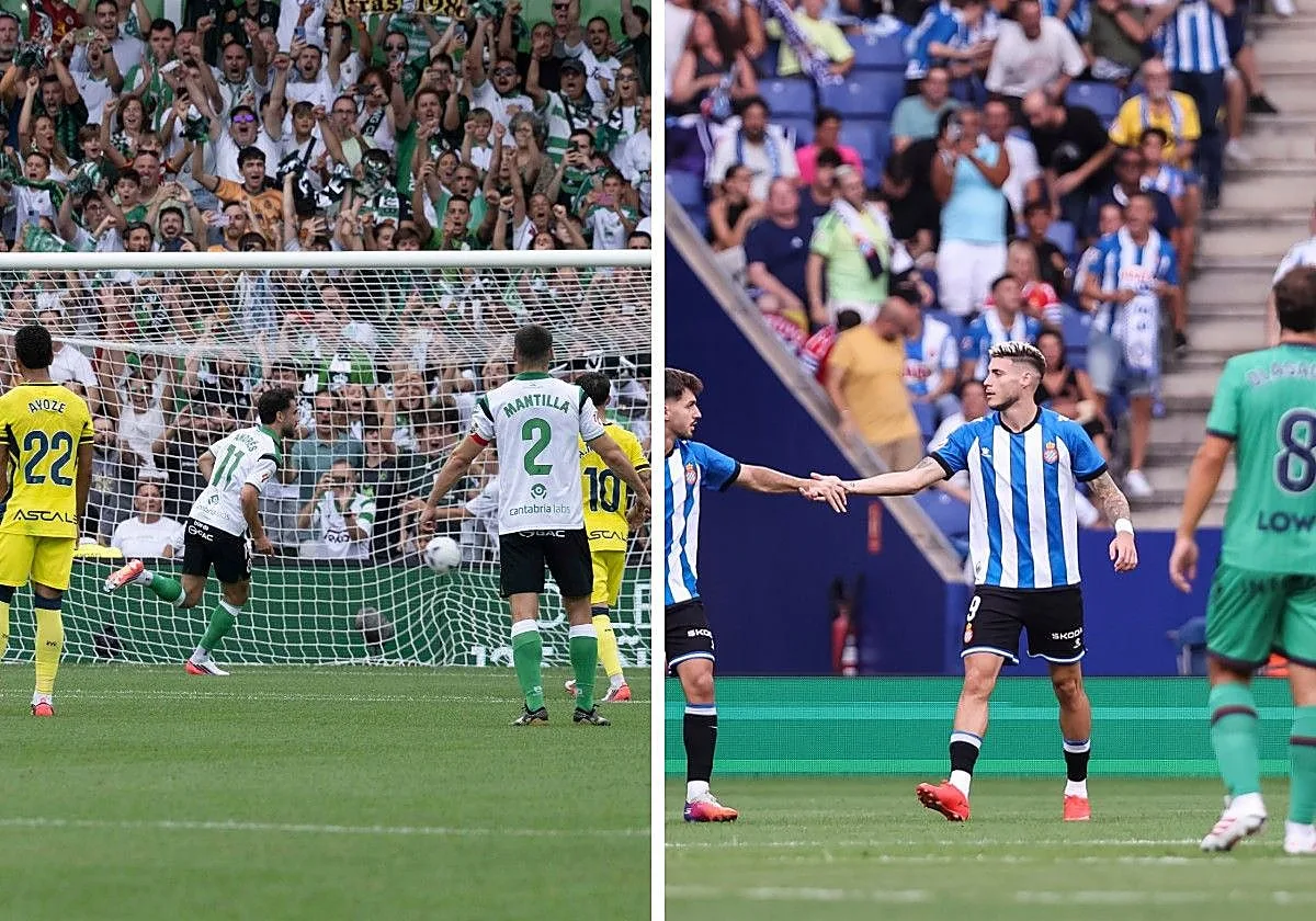 Goles espectaculares en la vuelta del Racing y doblete de Roberto en el triunfo del Espanyol