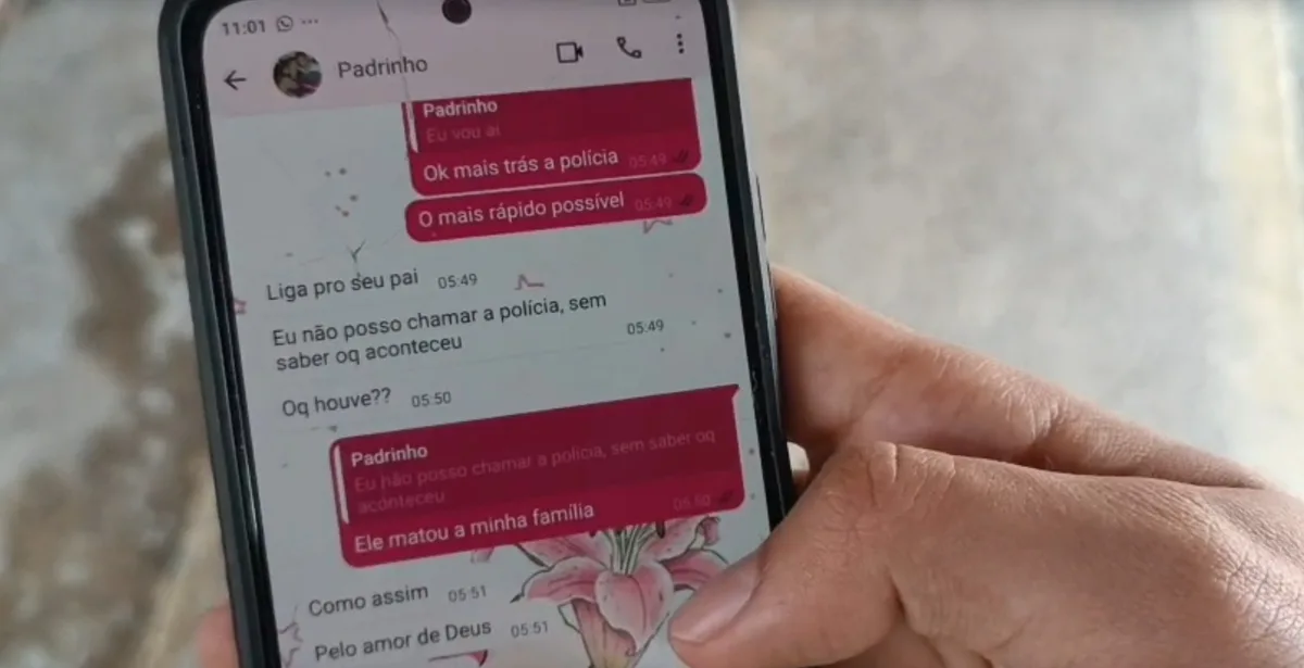 Baleada, menina de 12 anos pede ajuda por mensagem após ver padrasto matar a mãe: 'Ele matou minha família'