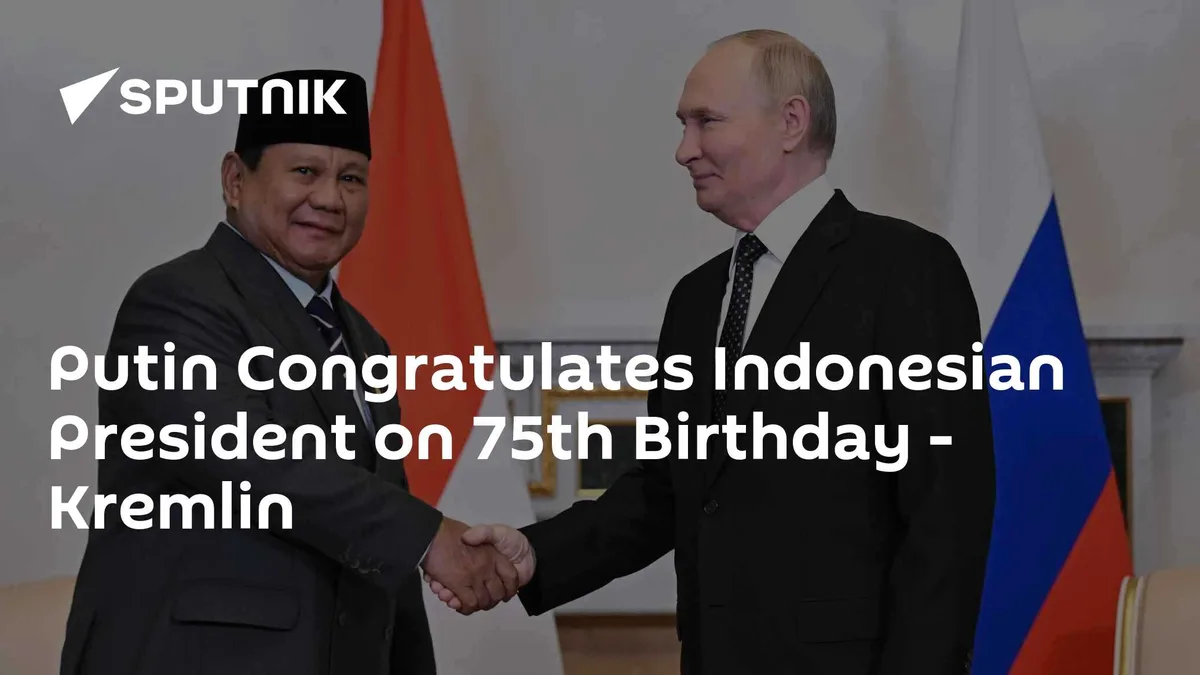 Putin Congratulates Indonesian President on 75th Birthday - Kremlin