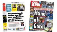 The Papers: 'Burnham ready to sign new EU deal' and 'Hand of Gord'
