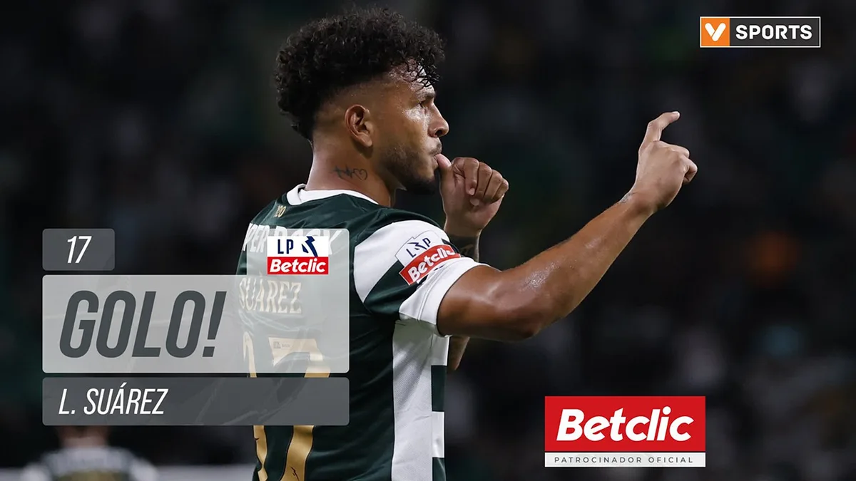 O golo de L. Suárez aos 17 minutos