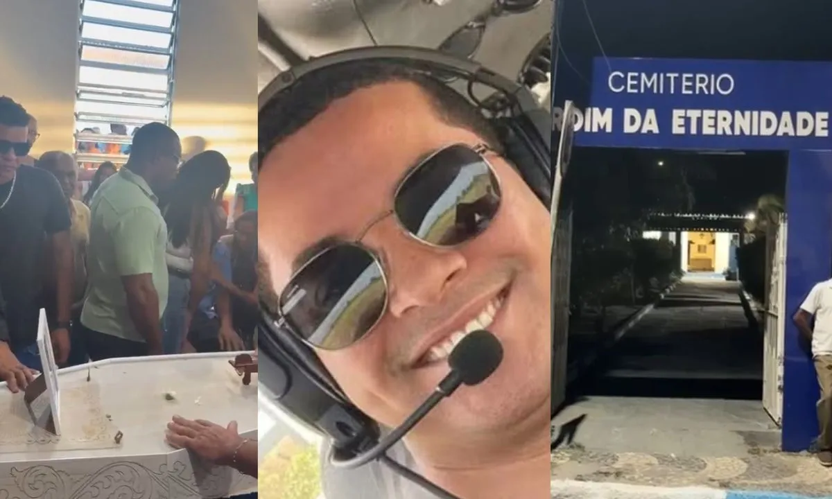 Piloto vítima de queda de avião em MG é sepultado na BA após velório em igreja evangélica