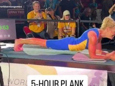 WATCH: Grandmother breaks another planking record at 61
