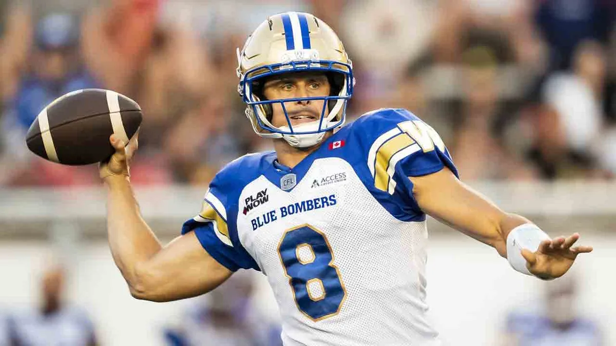 Blue Bombers QB Zach Collaros to return from injury against Redblacks