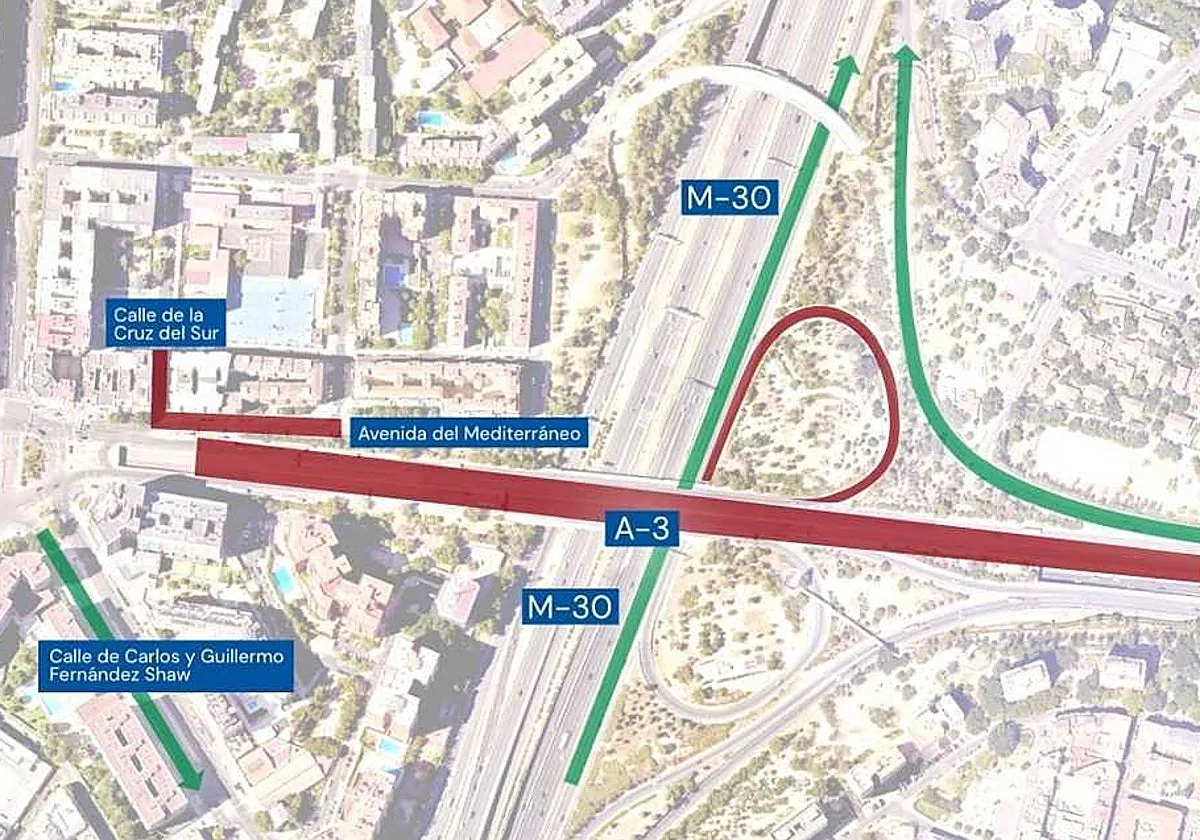 La ampliación de la Línea 11 de Metro obliga a cortar la A-3 en Conde de Casal