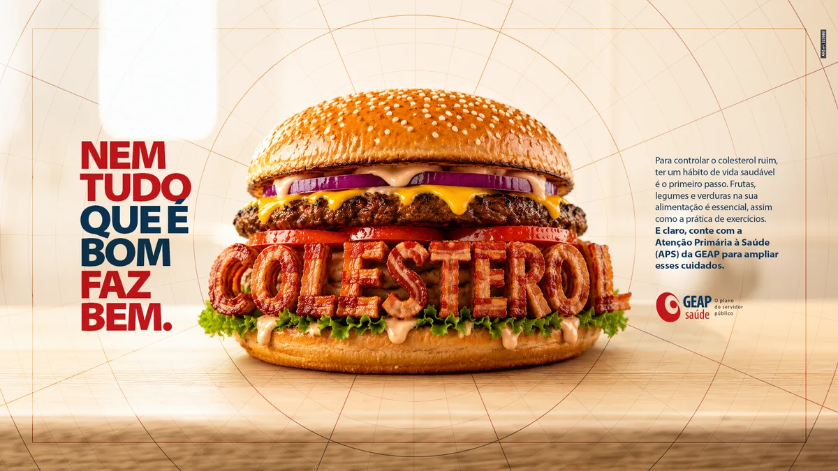 GEAP transforma alimentos populares em alerta visual sobre o colesterol