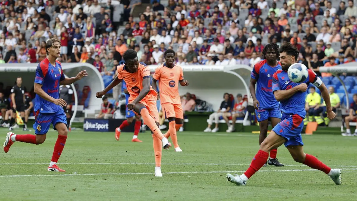 El Barça se da un festín en Basilea con una lluvia de goles y en pleno cásting del nueve